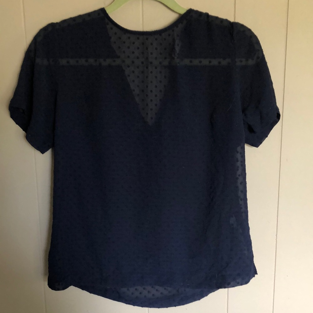 sheer navy top
